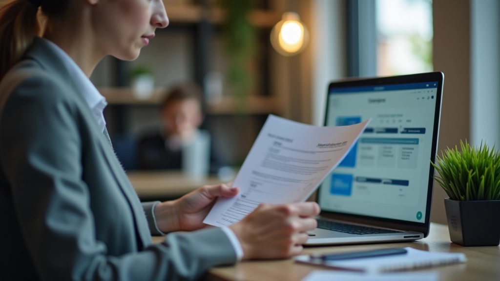 Person reviewing privacy policy document on computer screen during online checkout process